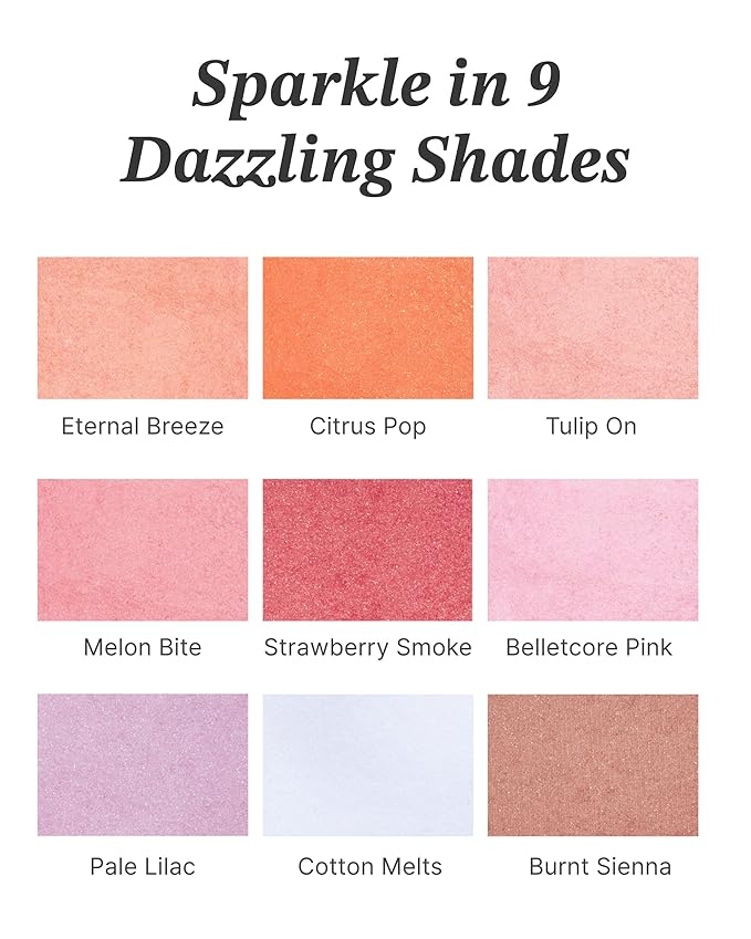 Glint Baked Blush (Balletcore Pink, 0.08oz) - Long-Lasting, All-Day Face Blush Powder for a Natural Look. Korean Skin Care, Korean Makeup. Blendable Color for Eyes, Cheeks & Body.