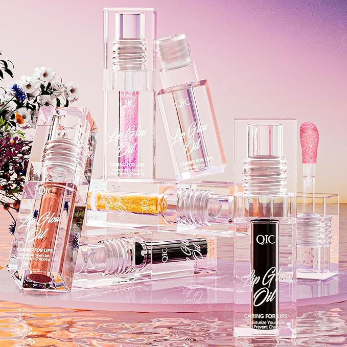 Magic Color Changing Lip Gloss, Warm Change Moisturizing, Long Lasting Nourishing Big Brush Lip Oil (#6)