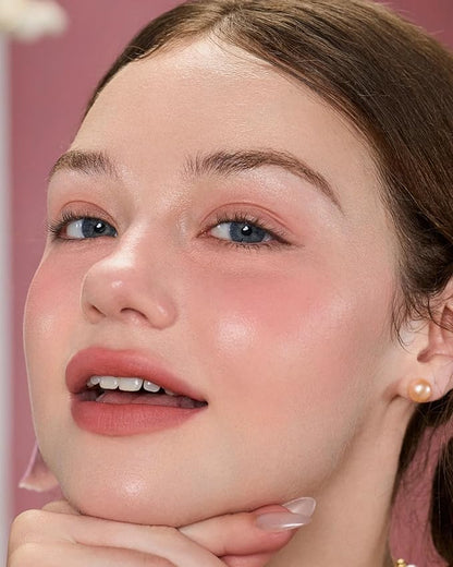 Flower Knows Strawberry Cupid All Day Glow Liquid Blush,Water- & Sweat-Resistant Blush for Cheeks,Blendable Dewy Finish with Hydrating Formula(04 Apple Glow,0.25 Fl Oz)