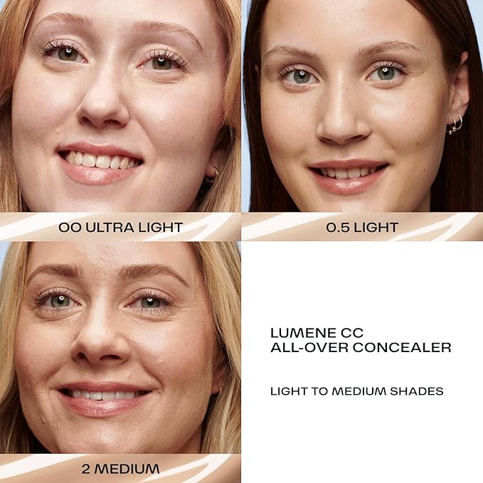 Lumene CC Complexion Perfecting Duo – CC All-Over Hydrating Concealer (0.3 fl oz) + CC Color Correcting Cream (1 fl oz) – Medium Coverage, Hydrating Makeup for a Radiant Finish