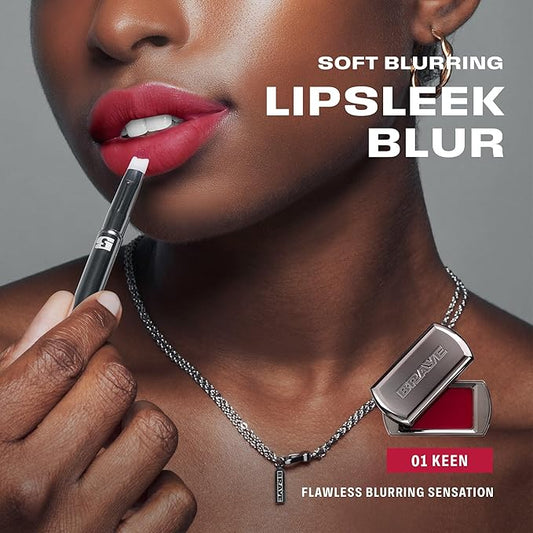 BRAYE LIPSLEEK BLUR | Blush for Cheeks & Lips, Korean Makeup Blush, Cool Lip and Cheek Balm, Vegan Cream, Lightweight w/Blendable & Buildable Makeup, Natural Look 01 KEEN 0.08oz