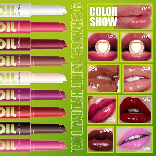 Juice Jelly Tinted Lip Oil, Glossy Dewy Glow Lip Color, Press Lipstick Moisturizing Lip Balm, Mirror Glass Lip Glaze Moisturizing Lipstick Solid Water Gloss Lip Tint, 08