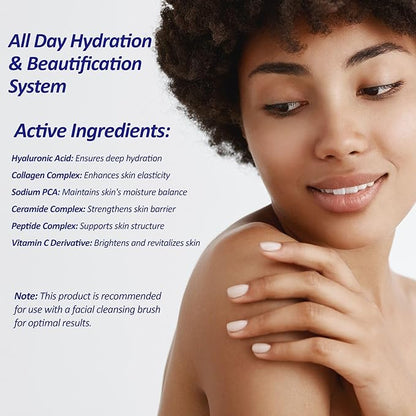 Suppin Setting Powder & Hydrating BB Cream, Pressed Powder with Skin-Smoothing Amino Acid+ Lightweight Makeup Foundation Moisturizer Cream with Botanical Extract Formula, White Floral Bouquet