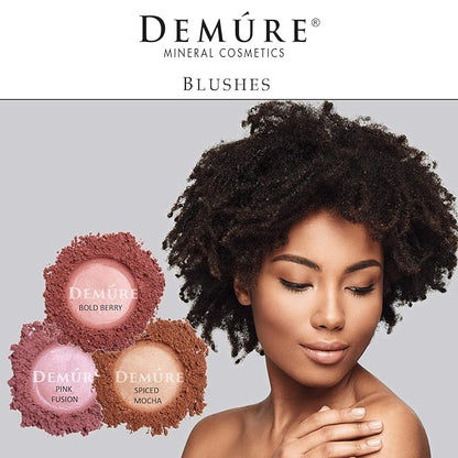 Demure Mineral Make Up Blush, Loose Powder Makeup, Natural Makeup, Blush Makeup, Professional Makeup, Cruelty Free Makeup, Blush Powder By Demure (Pink Fusion)