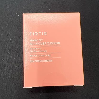 [*Mini Size*] TIRTIR All Cover Pink Cushion | Korean Cushion Foundation, (#31N French Beige, 0.15 Fl Oz)
