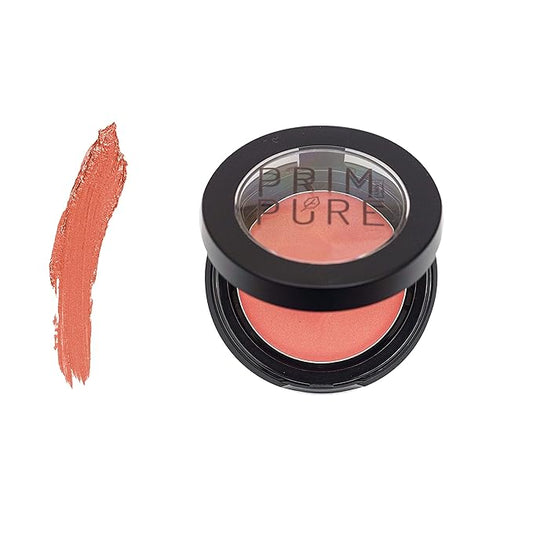 Prim and Pure Natural Cream Blush Palette - Classic Color Mineral Blush - Organic Professional Cosmetics - Cruelty Free - Coral Cream