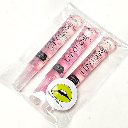 3 Pack Bundle of Color Changing Lip Glow Gloss for healthy and ultra glossy lips. Helps enhance and bring out your natural lip color. Make your lips pop!