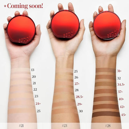 espoir [NEW] Be Velvet Cushion Foundation | Quick and Easy Coverage with Long-lasting Color by Zero Oxidation (#23 Beige, 0.46 Ounce (Pack of 1))