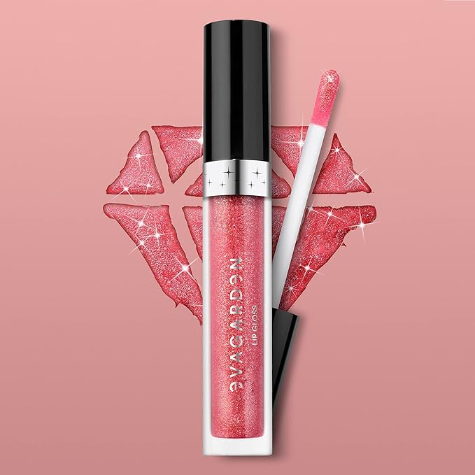 Diamond Lip Gloss - Concentration of Pearls Gives Dazzling Shine - Light and Moisturizing Film with Excellent Hold - Spreads Evenly with No Stickiness - 853 Cheeky - 0.09 oz