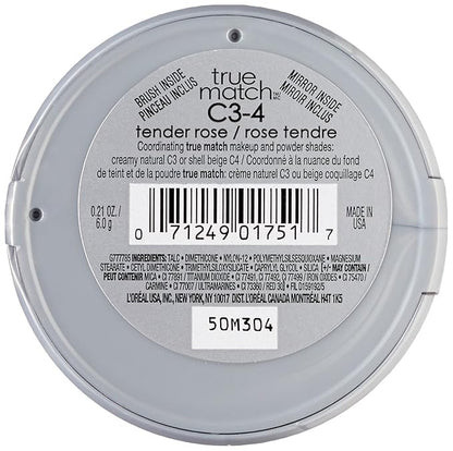 L’Oréal Paris True Match Super-Blendable Powder Blush, Tender Rose, 0.21 Oz (Packaging May Vary) (Pack of 2)