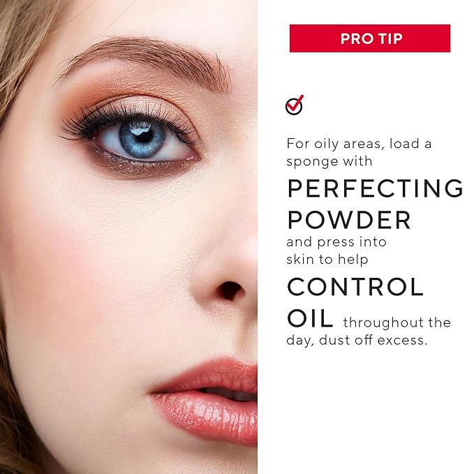 Mirabella Perfecting Loose Powder, HD Matte Finish Translucent Setting Powder with Light-Diffusing Silica, Antioxidant-Infused Face Powder with Peptides, Offers Age-Defying Benefits with Oil Control