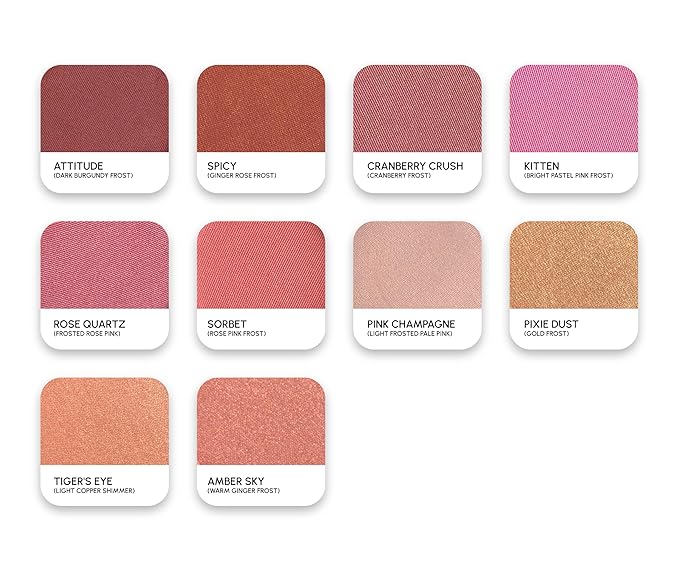 PRIMROSE PIXIE BLUSH, Pressed Powder Blushes, Highly Frosted Pigmented, Paraben Free, Gluten Free, Cruelty Free, Vegan, Made in the USA. 3.10 g. (Sorbet)