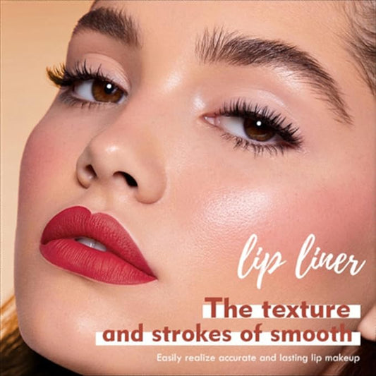 12 PCS Lip Liner Makeup Set, High Pigmented Matte Finish Series Lip Liners Pen Kit for Women, Waterproof & Smudge-Proof Lip Makeup Pencil Set