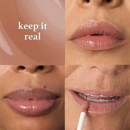 Julep So Plush Plumping Lip Gloss - Keep It Real - High-Shine Hydrating Lightweight Lip Color - Non-Sticky Formula - Vitamin E Soothes and Repairs Lips