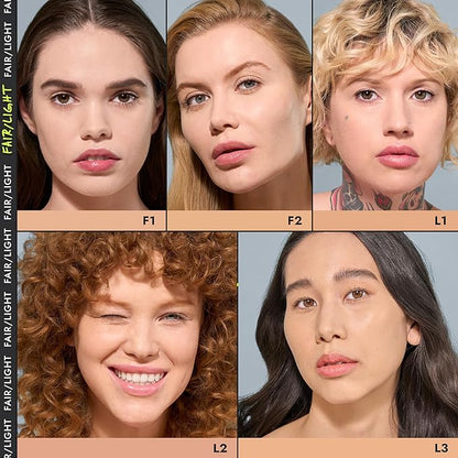 COVER FX Power Play Foundation - Shade L3 - Buildable Full Coverage - Waterproof Sweat-Proof Transfer-Proof - Natural Matte Finish - All Skin Types