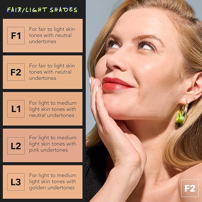 COVER FX Power Play Foundation - Shade L3 - Buildable Full Coverage - Waterproof Sweat-Proof Transfer-Proof - Natural Matte Finish - All Skin Types