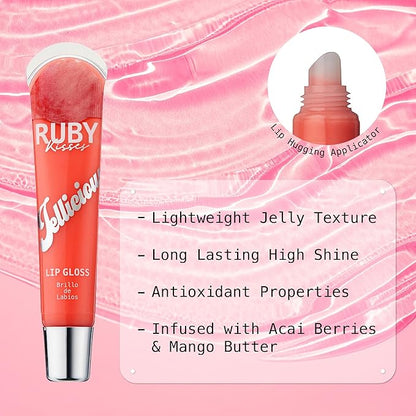Ruby Kisses Jellicious Mouth Watering Lip Gloss (JLG01 & JLG04 & JLG13)