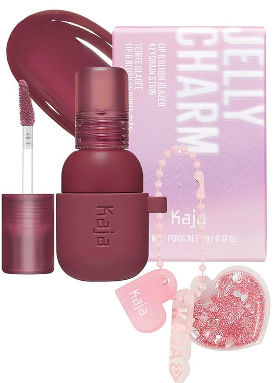 Kaja Lip & Blush Glazed Keychain Stain - Jelly Charm 04 Fig Soda + Lip & Blush Glazed Keychain Stain - Jelly Charm 02 Squeeze Guava Bundle