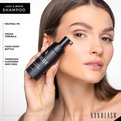 Lash & Brow Shampoo 50 ml - cleansing shampoo for eyelashes and eyebrows, eyelash foam, eyelash extension cleanser