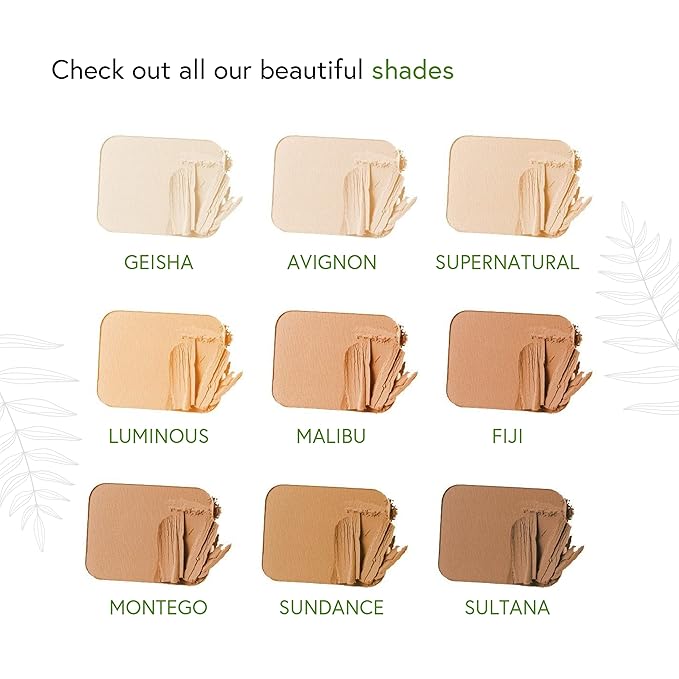 Honeybee Gardens Pressed Mineral Powder Foundation Refill, Supernatural, Neutral Light Shade, Adjustable Coverage, Natural Finish, With Botanical Extracts And Vitamin E, 7.5g