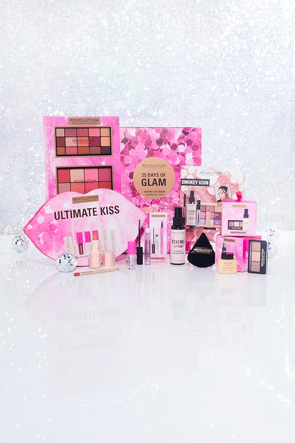 Makeup Revolution Ultimate Kiss Lip Gloss Collection, Lipsticks & Lip Liners Gift Box