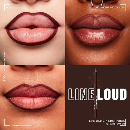 NYX PROFESSIONAL MAKEUP Line Loud Lip Liner, Longwear and Pigmented Lip Pencil with Jojoba Oil & Vitamin E - Ten Out Of Ten