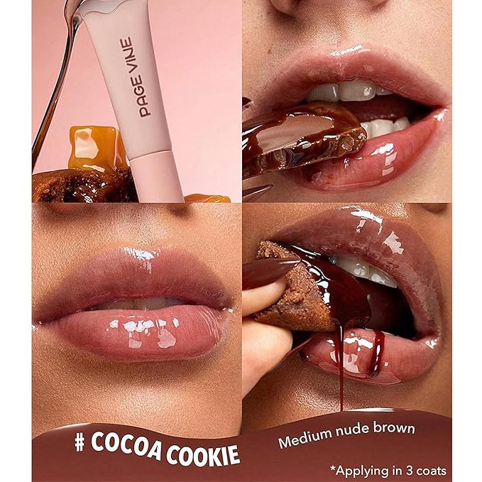 4 Colors Hydrating Jelly Lip Gloss, Moisturizing Tinted Lip Balm, Long Lasting Waterproof Non-Stick Cup Lip Glaze Set, High Shine Mirror Liquid Lipsticks Brighten Plumping Lipstick