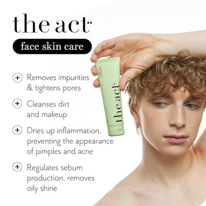 The Act Complete Skincare Trio – Cleansing Oil, Daily Face Wash & Facial Toner for All Skin Types – Vegan, Hydrating, Makeup Removal & Pore Refining Set