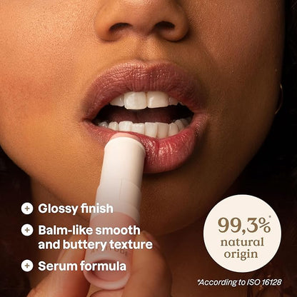 ATTITUDE Oceanly Sheer Lip Gloss Stick, EWG Verified, Titanium Dioxide-Free, Vegan Makeup & Beauty, Cruelty-Free, Plastic-Free, Silky Pink, 0.12 Ounces