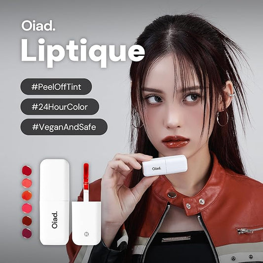Liptique Korean Lip Stain Peel Off - 24 Hour Long Lasting Lip Tattoo, Waterproof & Transfer Proof, Nourishing & Hydrating Lip Tint for Women, Instant Plumping Lip Tints Peel Off (004 ROSITE)