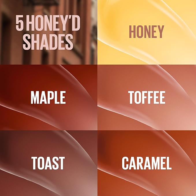 Maybelline Lifter Gloss, Hydrating Honey'd Lip Gloss with Hyaluronic Acid, High Shine for Plumper Looking Lips, Toffee, 1 Count