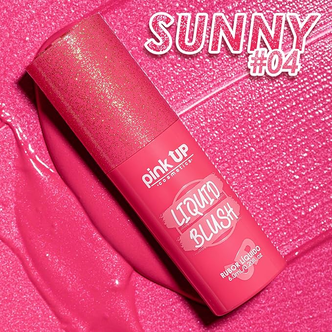| Liquid Blush | Long-Lasting Liquid Blush | Non-Greasy | Highly Pigmented | Suitable for All Skin Types | Matte Colors | Subtle Shimmer Highlights | Shade: Sunny| 6ml | Model PKLB04