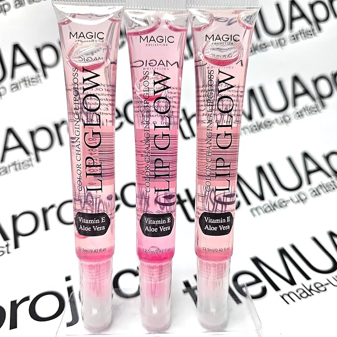 3 Pack Bundle of Color Changing Lip Glow Gloss for healthy and ultra glossy lips. Helps enhance and bring out your natural lip color. Make your lips pop!