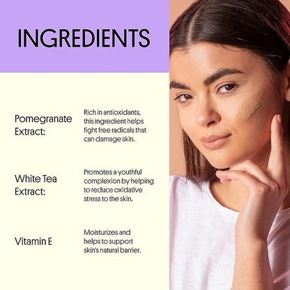 Winky Lux White Tea Tinted Moisturizer SPF 30 Sunscreen, Tinted Moisturizer for Face with SPF, Makeup SPF 30 Face Moisturizer with Vitamin E, Deep Plus