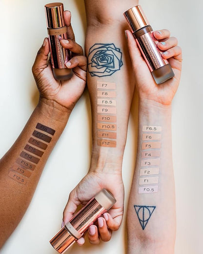 Revolution, Conceal & Define Foundation, Full Coverage, Long-Lasting Matte Finish, Vegan & Cruelty-Free, F15 Dark Skin Tones, 0.8 fl oz