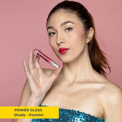 Rise & Slay Power Gloss – High-Pigment Hydrating Gloss Lipstick with Hyaluronic Acid, Jojoba & Castor Oil, Vit-E, Non-Sticky Vibrant Shine, Magenta Summer Lips (Pomtini, 4.5ml)