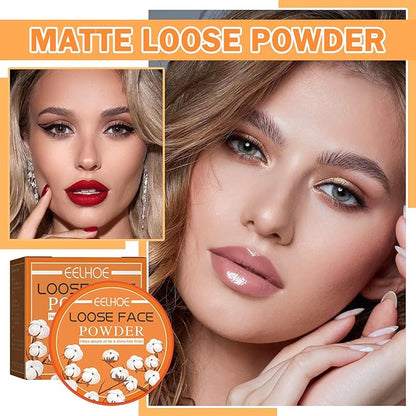 Loose Setting Powder,Translucent Powder Setting Powder Long Lasting Oil Control Loose Face Powder,Lightweight Face Finishing Powder,Even Skin Tone,Waterproof Setting Powder Foundation Makes Skin Downy