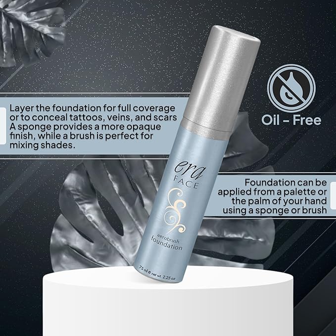 ERA Face spray makeup (R2 Ivory, 2.25 oz) - airbrush foundation, everyday, buildable, professional spray on cosmetics by Era Beauty