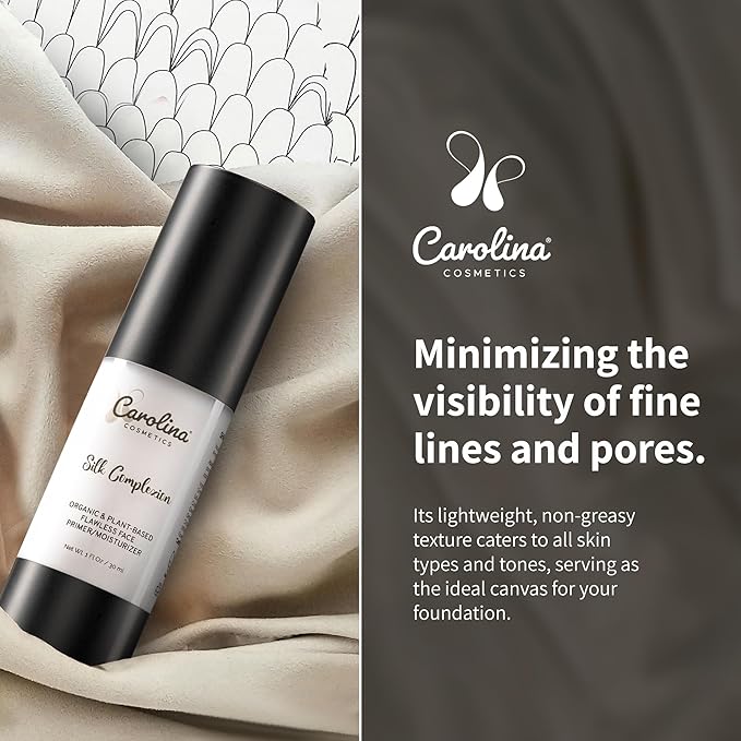 Silk Complexion Plant-Based Moisturizer & Primer 30ml - Aloe Infused Hydration for Flawless Makeup Application w/Aloe, Rose Hip Oil & Candelilla Wax - Vegan, Organic, Gluten-Free