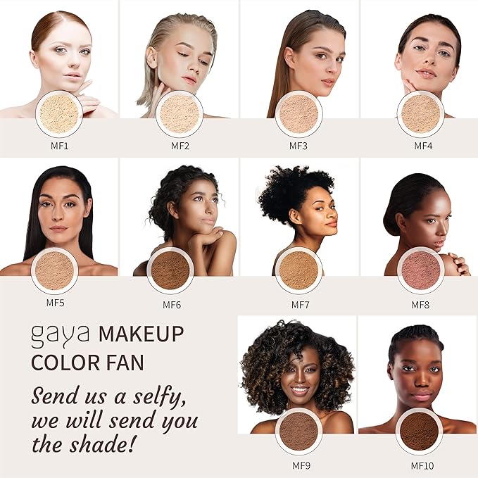 Vegan Mineral Powder Foundation - Light to Full Coverage, Natural-Looking, Cruelty Free, No Chemicals (MF8)