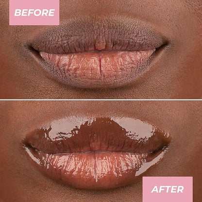 MCoBeauty 2-in-1 Glow & Treat Lip Oil, Peach, Hydrating Tint for Luscious Lips, Vegan, Cruelty Free Cosmetics