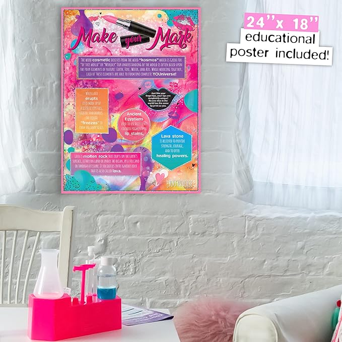 Just My Style You*niverse Lava Lip Gloss Lab, At-Home STEM Kits For Kids Age 6 And Up, Makeup Kits, DIY, Activities for Birthday Parties, Sleepovers