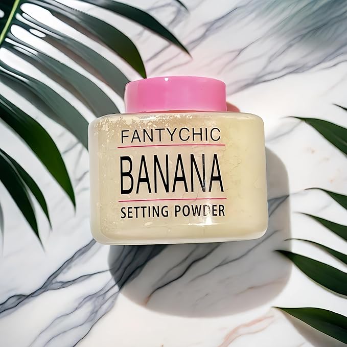 Soft Focus HD Loose Powder ，Lightweight, Long-Lasting Makeup for a Flawless Look ，Face Powder Makeup & Setting Powder，Banana Setting Power (Light, 1.48OZ)