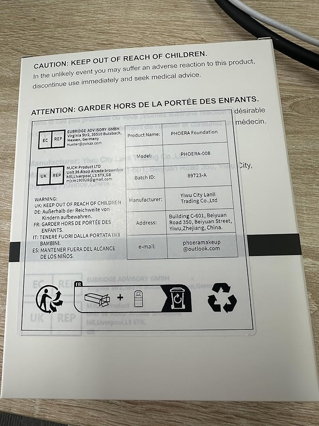 PHOERA Makeup Set - Full Coverage Foundation, Primer, Powder, Concealer & Kabuki Brushes (2 Sponge, Porcelain)