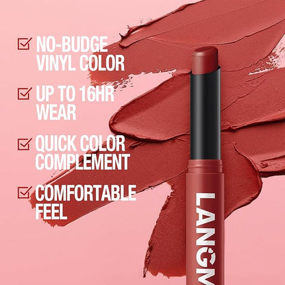 Jolilab 8 Pcs Velvet Matte Lipstick Nude Matte Soft Dark Color Stick Waterproof Long-Lasting Non-Stick Cup High Pigmented Lip Stick Lip Balm Beauty Cosmetics Gift for Girls（01-06+11+12