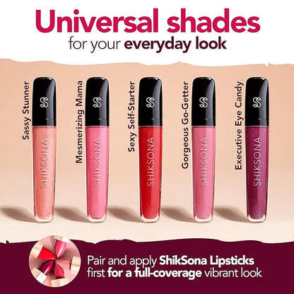 High Shine Lip Gloss | Hydrating, Vegan, High Pigment, Non-Sticky Lipgloss in a Timeless, Universal Color | Sexy Self-Starter (Candy Apple Red)