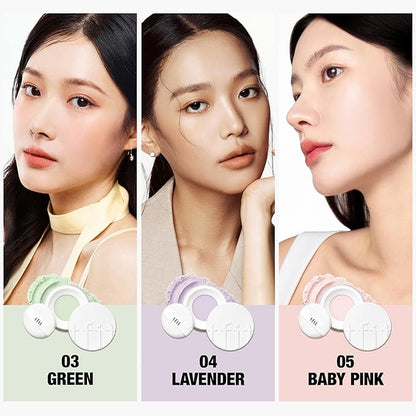 Translucent Set Finishing Powder - Sebum Control Face Loose Powder, Matte & Silky Finish, Lightweight, Long-lasting, Korean Makeup, 0.24 Oz. (03 Green, 0.24 Oz.)