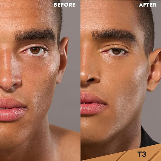 COVER FX Complete Coverage Kit: Total Cover Cream Foundation - Shade T3 + Custom Cover Blending Brush