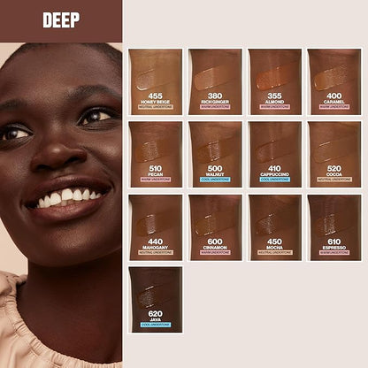 Revlon Liquid Foundation, ColorStay Face Makeup for Combination & Oily Skin, SPF 15, Medium-Full Coverage with Matte Finish, 520 Cocoa, 1 Fl Oz