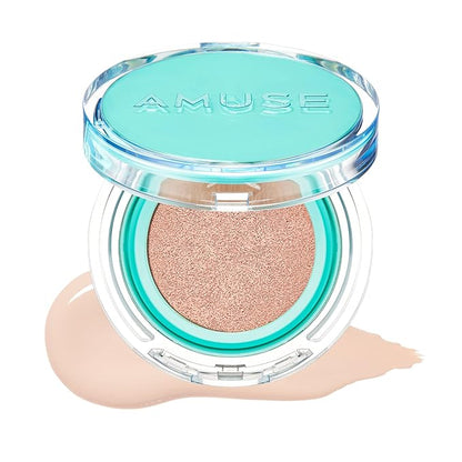 Amuse SEOUL Meta Fixing Cushion Foundation 1.5 NATURAL | Clear Beige Pink | Matte, glow, long-lasting, double coverage, clean beauty, lightweight, foundation for sensitive skin, hydrating cushion